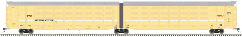 Articulated Auto Carrier - Ready to Run - Master(R) -- Trailer-Train TOAX #880245 (yellow, silver, black, white; Faded-Red Logo)