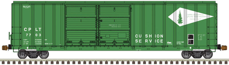 FMC 5077 50' Double-Door Boxcar with Offset Doors - Ready to Run - Master(R) -- Camino, Placerville & Lake Tahoe 7706 (green, white)