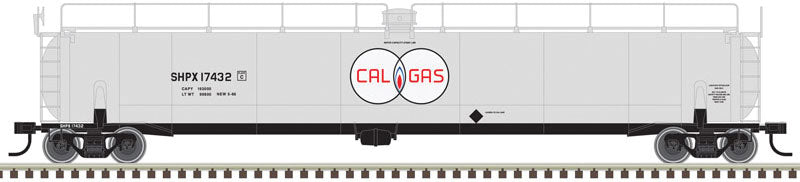 ACF 33,000 Gallon Tank Car - Ready to Run - Master(R) -- Cal Gas SHPX #17431 (red, gray, white, black)