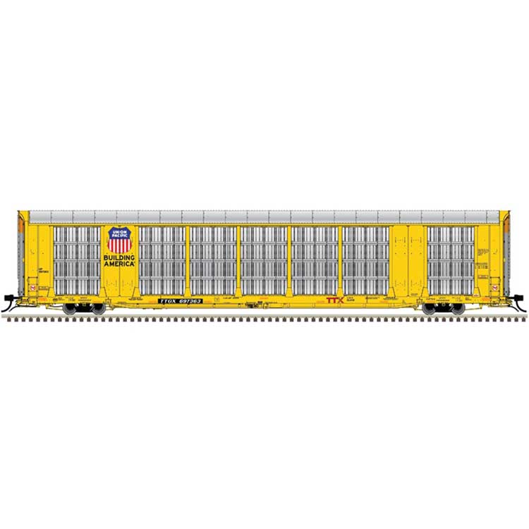 Gunderson Multi-Max Enclosed Auto Rack - Ready to Run -- Union Pacific TTGX #697445 (silver, yellow, black; Building America, TT Logo