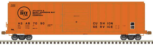 FMC 5077 Single-Door Boxcar - Ready to Run -- Atlanta & St. Andrews Bay 7095 (orange, black)