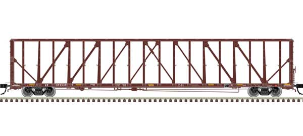 73' Center-Partition (Centerbeam) Flatcar - Ready to Run - Master(R) -- Union Pacific 275189 (Boxcar Red, white)