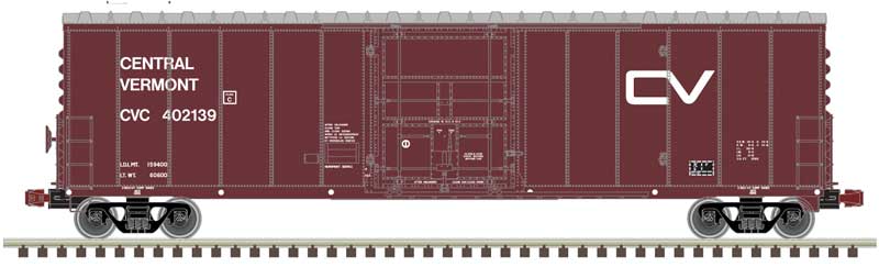 NSC 50' Newsprint Plug-Door Boxcar - Ready to Run -- Central Vermont 402139 (Boxcar Red, white, small CV Logo)