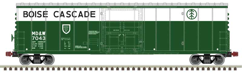 NSC 50' Newsprint Plug-Door Boxcar - Ready to Run -- Boise Cascade MD&W 7043 (green, white)