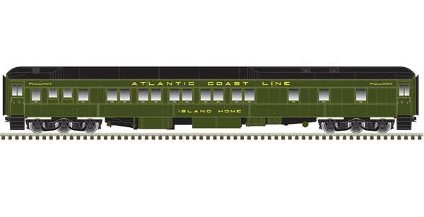 Pullman Heavyweight Plan 3973 10-1-1 Sleeper - Ready to Run -- Atlantic Coast Line Island Home (green)