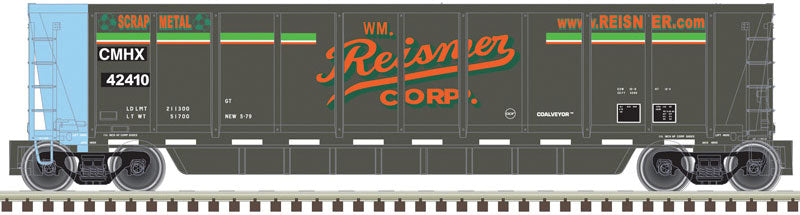 Coalveyor Bathtub Gondola - Ready to Run - Master(R) -- Reisner Scrap Metals CMHX 42409 (black, orange, green)