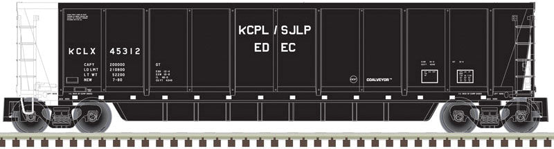 Coalveyor Bathtub Gondola - Ready to Run - Master(R) -- Kansas City Power & Light - SJLP KCLX 45349 (black, white)