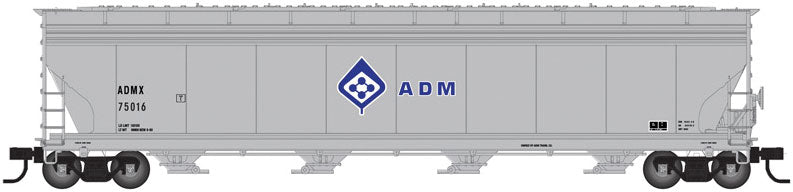 ACF 5701 Centerflow Grain Hopper - Ready to Run - Master(R) -- ADM 75019 (gray, blue, Molecule Logo)