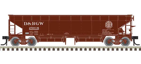 70-Ton Hart Ballast Car - Ready to Run - Master(R) -- Denver & Rio Grande Western 25018 (Boxcar Red, white)