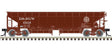 70-Ton Hart Ballast Car 3-Pack - Ready to Run - Master(R) -- Denver & Rio Grande Western 25042, 25057, 25063 (Boxcar Red, white)