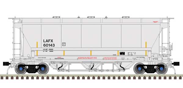 Trinity 3230 3-Bay Covered Hopper - Ready to Run - Master(R) Plus -- LaFarge North America LAFX 60159 (gray, black)