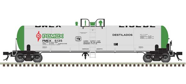 GATX 20,700-Gallon Tank Car - Ready to Run - Master(R) -- Pemex #5132 (silver, green, red, black)