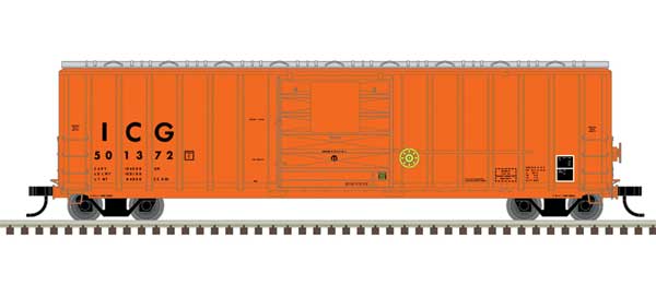 Berwick 50' Boxcar - Ready to Run - Master(R) -- Illinois Central Gulf #501372 (orange, black)