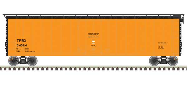 50' Plug-Door Boxcar - Ready to Run - Master(R) -- TPBX #54052 (orange, Boxcar Red)