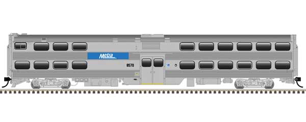 Nippon Sharyo Bi-Level Commuter Coach-Cab Car Set - Ready to Run - Master(R) -- Chicago Metra #8584 (Cab Car); 6064, 6093 (Coaches)-1
