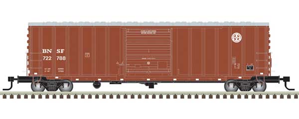 ACF 50' Precision Design Rib-Side Boxcar - Ready to Run - Master(R) -- Burlington Northern Santa Fe #722788 (Boxcar Red, white)