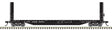 51'6" Bulkhead Flatcar - Ready to Run - Master(R) -- Algoma Central #2412 (black, white)