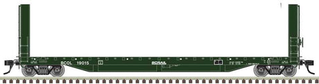 51'6" Bulkhead Flatcar - Ready to Run - Master(R) -- BC Rail #19062 (green, white)