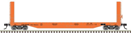 51'6" Bulkhead Flatcar - Ready to Run - Master(R) -- Canadian National #603422 (orange, black, International Service)