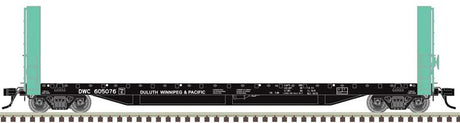 51'6" Bulkhead Flatcar - Ready to Run - Master(R) -- Duluth, Winnipeg and Pacific Railway #605034 (light green, black)