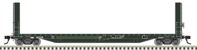 51'6" Bulkhead Flatcar - Ready to Run - Master(R) -- Indiana Harbor Belt #18228 (black, white)