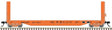 51'6" Bulkhead Flatcar - Ready to Run - Master(R) -- North American Car Leasing NAFX #53131 (orange, black)