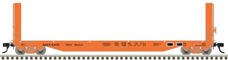 51'6" Bulkhead Flatcar - Ready to Run - Master(R) -- North American Car Leasing NAFX #53138 (orange, black)