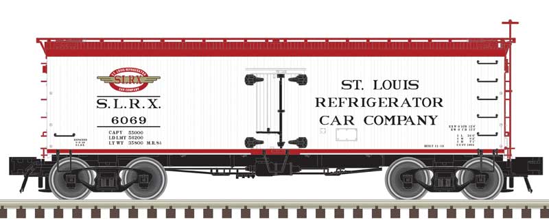 36' Wood Reefer - Ready to Run - Master(R) -- St. Louis Refrigerator Car Co. #6069 (white, red)