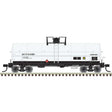 11,000-Gallon Tank Car w/Platform - Ready to Run - Master(R) -- GATX #64894 (white, black, Isobutane)
