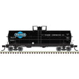 11,000-Gallon Tank Car w/Platform - Ready to Run - Master(R) -- Polysar PCLX #170 (black, blue, white)