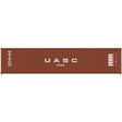40' Standard-Height Container 3-Pack - Assembled - Master(R) -- Triton/United Arab Shipping Co. UASC Set #2 (brown, white)