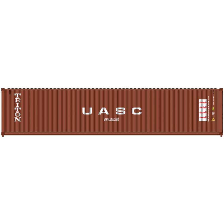 40' Standard-Height Container 3-Pack - Assembled - Master(R) -- Triton/United Arab Shipping Co. UASC Set #2 (brown, white)