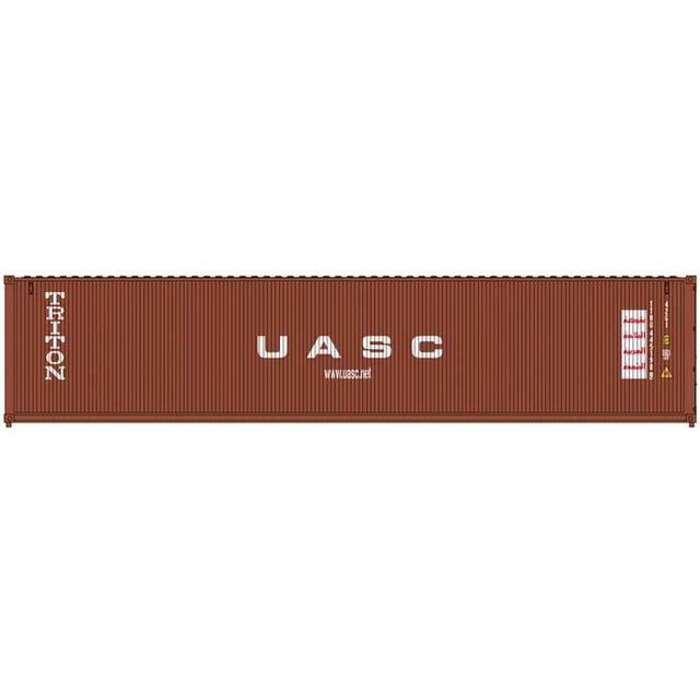 40' Standard-Height Container 3-Pack - Assembled - Master(R) -- Triton/United Arab Shipping Co. UASC Set #2 (brown, white)