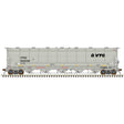 Trinity 5660 PD Covered Hopper - Ready to Run -- VTG North America VTGX #562030 (gray, black, yellow conspicuity stripes)