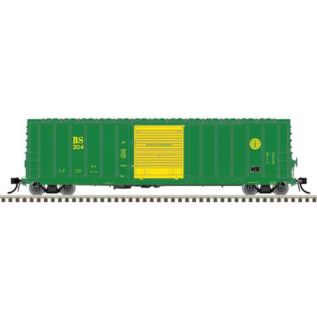 CNCF 5000 50' Boxcar - Ready to Run - Master(R) -- Birmingham Southern #302 (green, yellow)