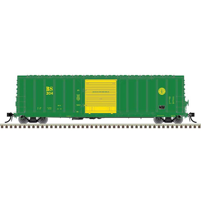 CNCF 5000 50' Boxcar - Ready to Run - Master(R) -- Birmingham Southern #302 (green, yellow)