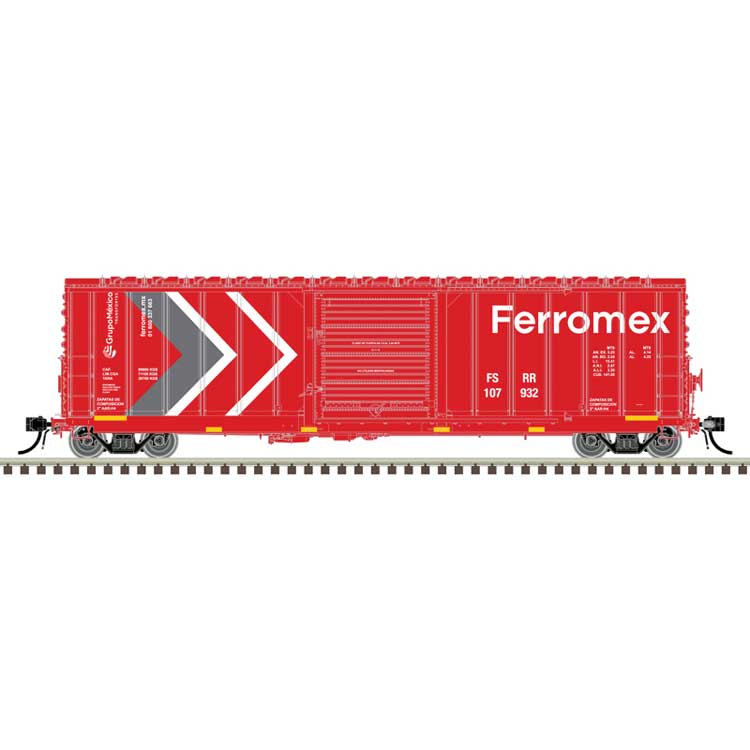 CNCF 5000 50' Boxcar - Ready to Run - Master(R) -- Ferromex #110072 (2020s red, white, gray)