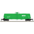 ACF 17,360-Gallon Tank Car - Ready to Run - Master(R) -- Kaiser Chemicals ACFX #19627 (green, white)