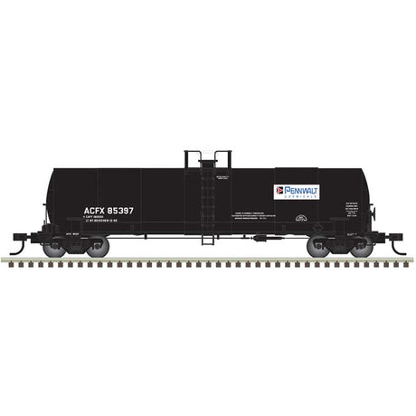 ACF 17,360-Gallon Tank Car - Ready to Run - Master(R) -- Pennwalt Chemicals ACFX #85399 (black, blue, white)