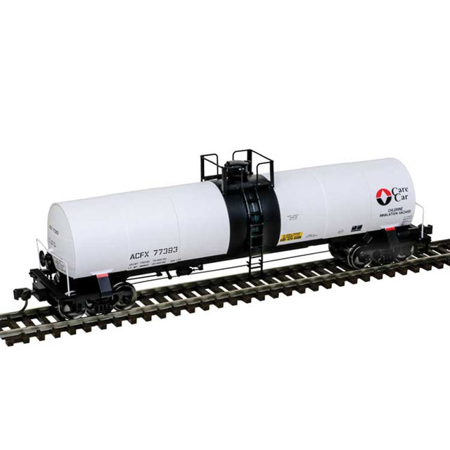 ACF 17,360-Gallon Tank Car - Ready to Run - Master(R) -- Olin Corp. ACFX #77387 (Care Car, white, black, red)