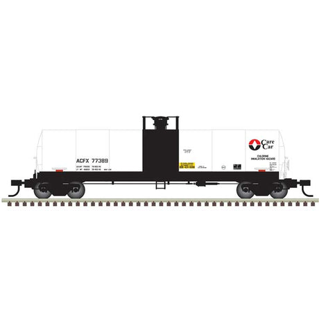 ACF 17,360-Gallon Tank Car - Ready to Run - Master(R) -- Olin Corp. ACFX #77393 (Care Car, white, black, red)