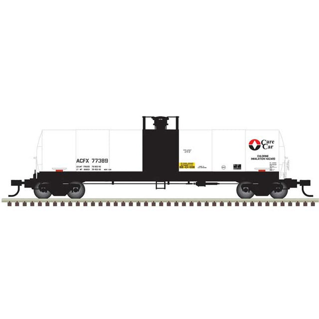 ACF 17,360-Gallon Tank Car - Ready to Run - Master(R) -- Olin Corp. ACFX #77393 (Care Car, white, black, red)