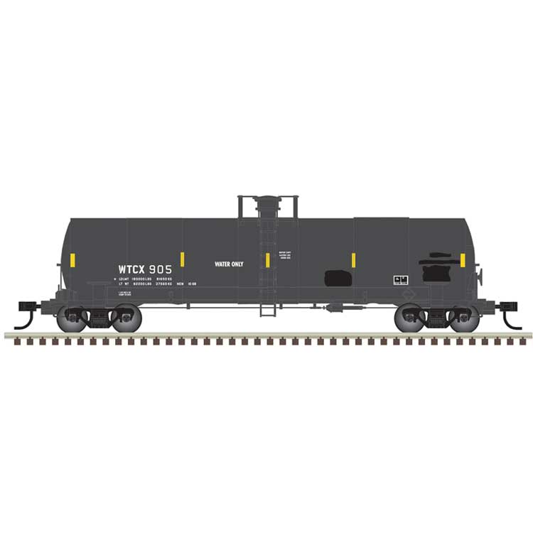ACF 17,360-Gallon Tank Car - Ready to Run - Master(R) -- Weyerhaeuser WTCX #909 (gray, white, yellow)