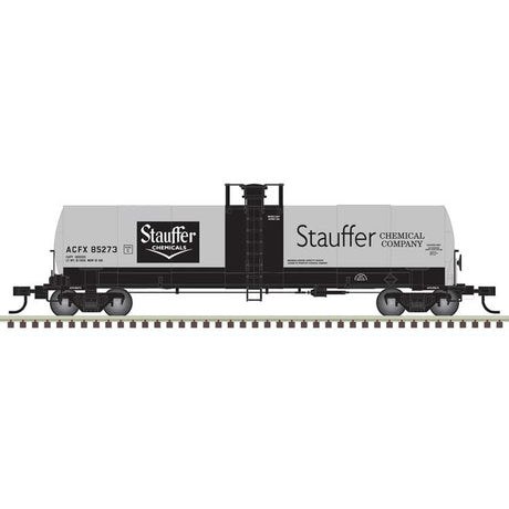ACF 17,360-Gallon Tank Car - Ready to Run - Master(R) -- Stauffer Chemical ACFX #85273 (gray, white, black)