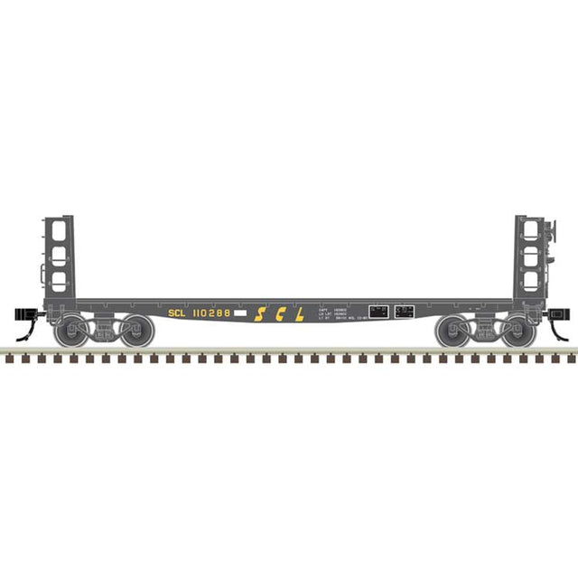 42' Pulpwood Flatcar with Load - Ready to Run -- Seaboard Coast Line #110264 (black, yellow)
