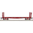 42' Pulpwood Flatcar with Load - Ready to Run -- Gulf, Mobile & Ohio #4474 (Boxcar Red)