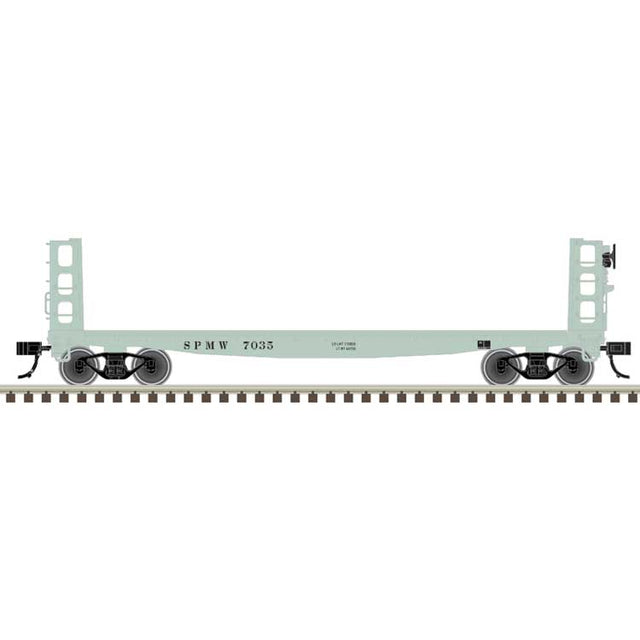 42' Pulpwood Flatcar with Load - Ready to Run -- Southern Pacific #7075 (MOW gray)