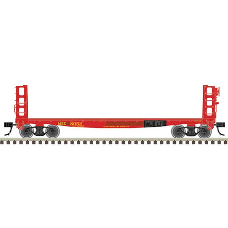 42' Pulpwood Flatcar with Load - Ready to Run -- Maine Central #8050 (red)