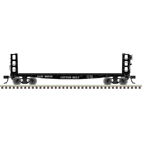 42' Pulpwood Flatcar with Load - Ready to Run -- Cotton Belt SSW #88532 (black)