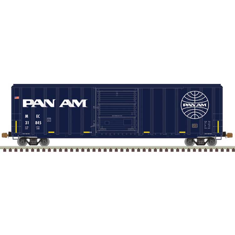 FMC 5347 Single-Door Boxcar - Ready to Run - Master(R) -- PanAm Railways #31845 (blue, white)